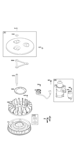 Flywheel, Ignition, And Starter Group Diagram and Parts List for 543477-3319-J1 400000 - 699999 Briggs and Stratton Engine